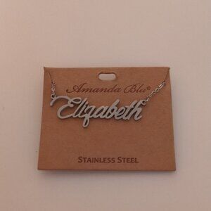 Amanda Blu Stainless Steel "Elizabeth" Name Necklace
